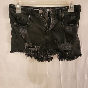 MOSSIMO Supply CO. Ripped Black Denim Shorts, Women's Size 4/27